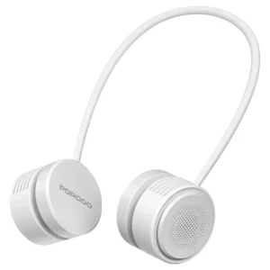 Stay cool and comfortable wherever you go with the Porodo Lifestyle AirFlex Bladeless Neck Fan in White.
