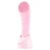 Discover a new level of skincare with the Porodo Lifestyle Sonic Vibration Facial Cleaning Brush in vibrant pink.