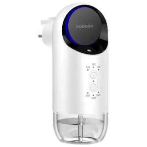 Create a calming atmosphere effortlessly with the Porodo Lifestyle Wall Plug-In Essential Oil Diffuser in sleek white.