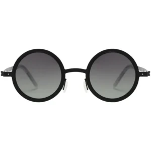 PORODO LIFESTYLE GENEVA ROUND FRAME SUNGLASSES BLACK PDLFST5200BK