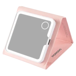 PORODO LILY LED PORTABLE TRI FOLD MAKEUP MIRROR PINK PDLFSTM24PK