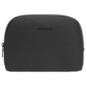 Stay organized in style with the Porodo Lifestyle Geneva Tech Accessory Pouch in sleek black.