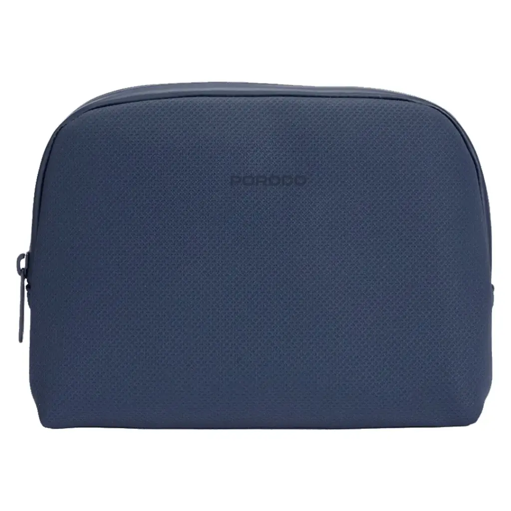 Stay organized on the go with the Porodo Lifestyle Geneva Tech Accessory Pouch in stylish blue.