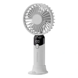PORODO CHILLO AIR PORTABLE HANDHELD FAN WITH LED DISPLAY WHITE PDLFSTZH13WH