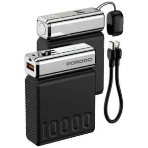 Power up with elegance and performance using the PORODO PD35W Chrome Volt 10000mAh Power Bank.