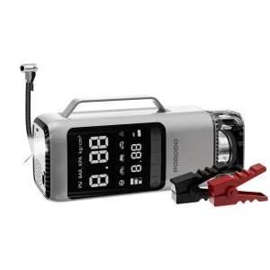 The Porodo 6-in-1 Multi-Functional Power Tool Jump Starter Air Compressor Powerbank is a versatile and essential tool for every driver and outdoor enthusiast.