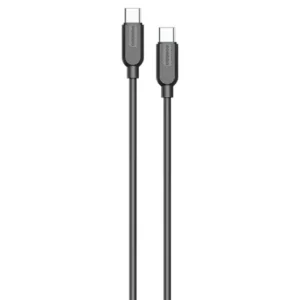PORODO SILICONE CABLE USB C TO USB C CABLE 60W 1M BLACK PDSCTCTC60BK
