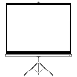 PORODO 100" PORTABLE PROJECTION SCREEN WITH STABLE TRIPOD STAND PDTET100WH