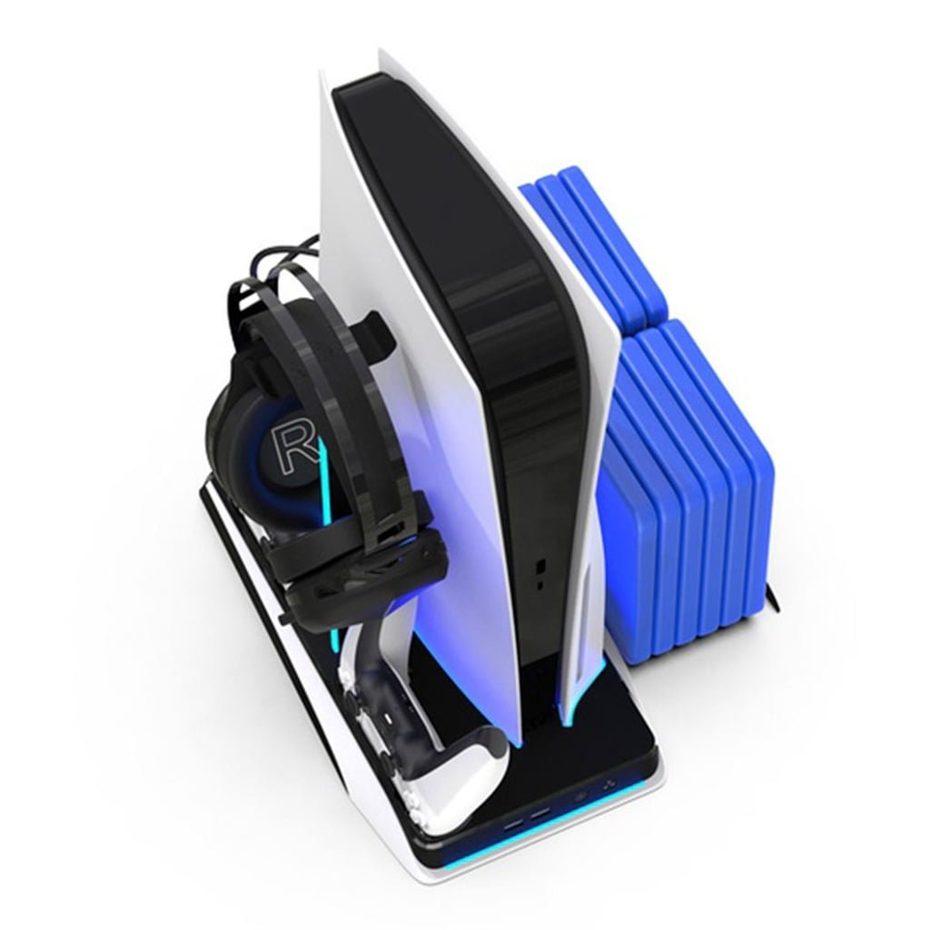 PORODO GAMING PS5 COOLING AND CHARGING HUB WITH BUILT IN SPEED TOUCH CONTROL BLACK WHITE PDX116 - Image 2