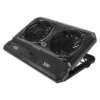 Stay ahead in the game with the PORODO Gaming Crystal Shell Laptop Cooling Pad Black PDX121-BK
