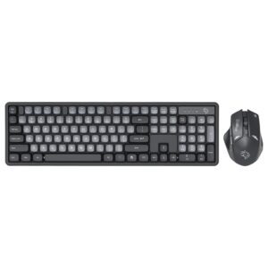 PORODO GAMING DESIGN WIRELESS ARABIC KEYBPARD MOUSE SET GRAY PDX225-WHB