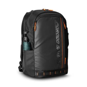 PORODO GAMING WATER RESISTANT PU LAPTOP BACKPACK WITH USB C PORT PS5 COMPATMENT BLACK ORANGE PDX534