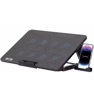 PORODO GAMING 8 FAN ERGONOMIC LAPTOP COOLING STAND BLACK PDXF5CPBK