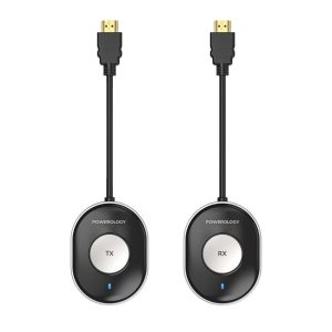 POWEROLOGY WIRELESS HDMI DIRECT MOBILE STREAMING AUDIO & VIDEO BLACK PHDMTRBK