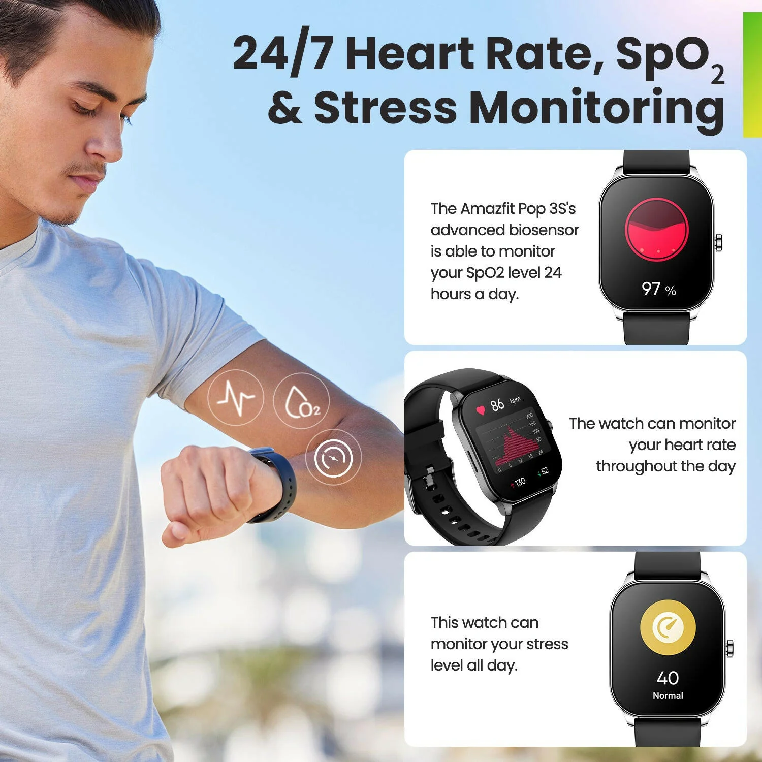 Amazfit Pop 3S Smart Watch - Image 6