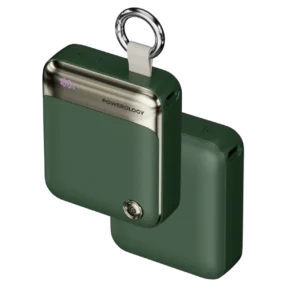 POWEROLOGY LEGACY X1 10000MAH POWER BANK USB C TO USB C LANYARD CABLE 30CM GREEN PPBCHA101GN