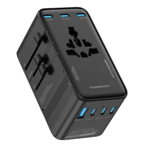 POWEROLOGY SPETROVA GAN MULTI PORT UNIVERSAL ADAPTER PD 140W BLACK PPBCHA120BK