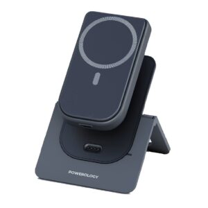 POWEROLOGY 10000mAh MAGSAFE COMBO POWERBANK CHARGING STAND PD20W GRAY