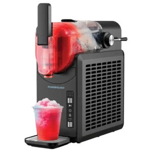 Beat the heat and satisfy your cravings with the POWEROLOGY Aqua Frost Instant Slushie Machine in Black (Model: PSM012).