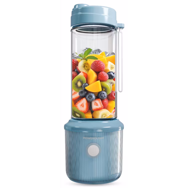 POWEROLOGY PRESS REFRESH PORTABLE BLENDER LIGHT BLUE PSM013LTBU