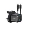 POWEROLOGY GaN Charger 20W USB C to Lightning Black