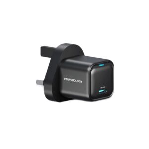 POWEROLOGY ULTRA COMPACT GAN CHARGER PD 20W BLACK PWCUQC016