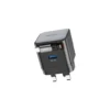 Powerology Dual Output 35W GaN Charger – Retractable Black