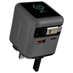 POWEROLOGY HALO DUAL PORT GAN CHARGER GREY PWCUQC051GY