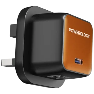 POWEROLOGY QX 45W POCKET SIZED GAN ADAPTER BLACK/ORANGE PWCUQC055BKOG