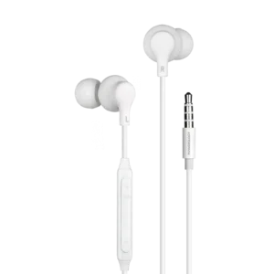 POWEROLOGY 3.5MM IN EAR STEREO EARPHONES WHITE PWEPHR28WH