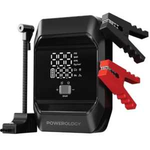 POWEROLOGY INFLATE BOOST JUMP STARTER AIR COMPRESSOR BLACK PWKF03MBK