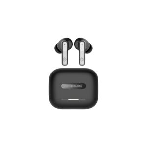 Powerology 6 MIC Hybrid ANC ENC Wireless Buds Black