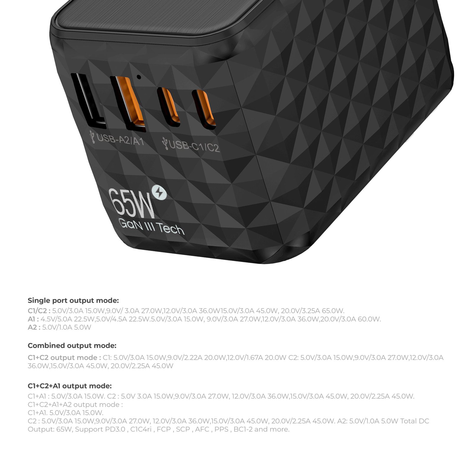 BLUPEBBLE PASSPORT 2.1 WORLD TRAVEL ADAPTER WITH PD 65W + 2 USB-C + 2USB-A - Image 16