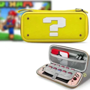 Add a splash of color and nostalgia to your gaming setup with the Nintendo Switch Super Mario Case in Yellow.