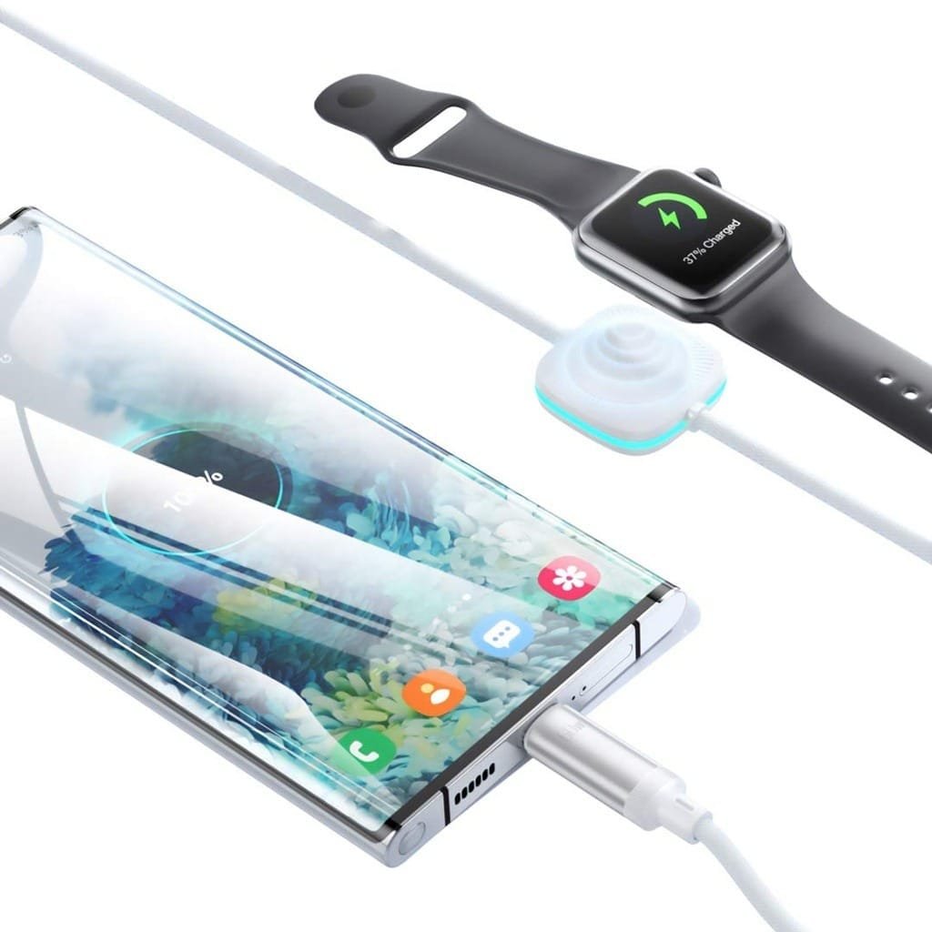 PORODO USB C TO USB C WITH WATCH CHARGE & DATA CABLE 1.2M WHITE PD-2N1CCWC-WH - Image 6