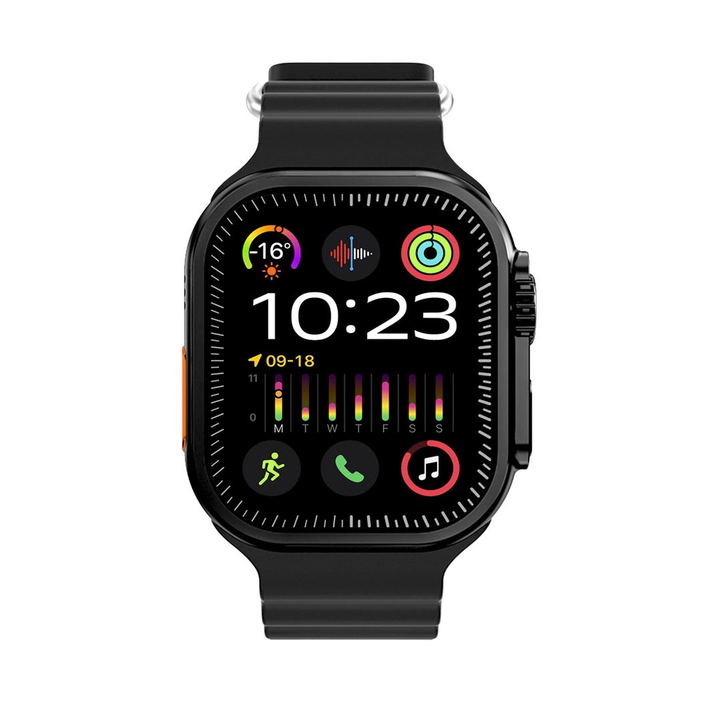 Porodo Blue Supermo Smart Watch Black