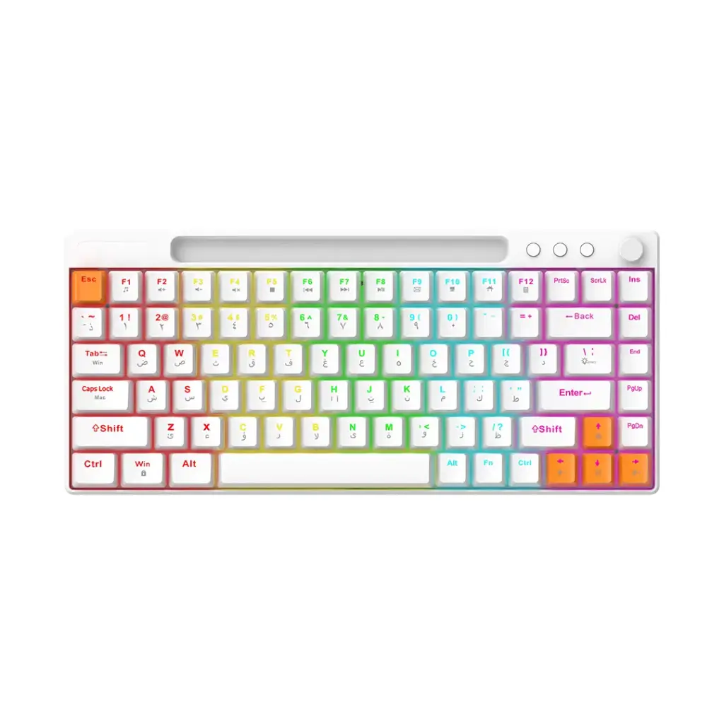 Porodo 84 Keys Mechanical Gaming Keyboard – White (PDX226-WH)