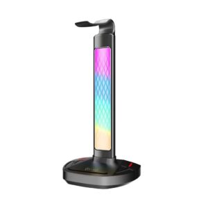 PORODO GAMING WIRELESS CHARGING AND USB C HEADPHONE STAND PDX527