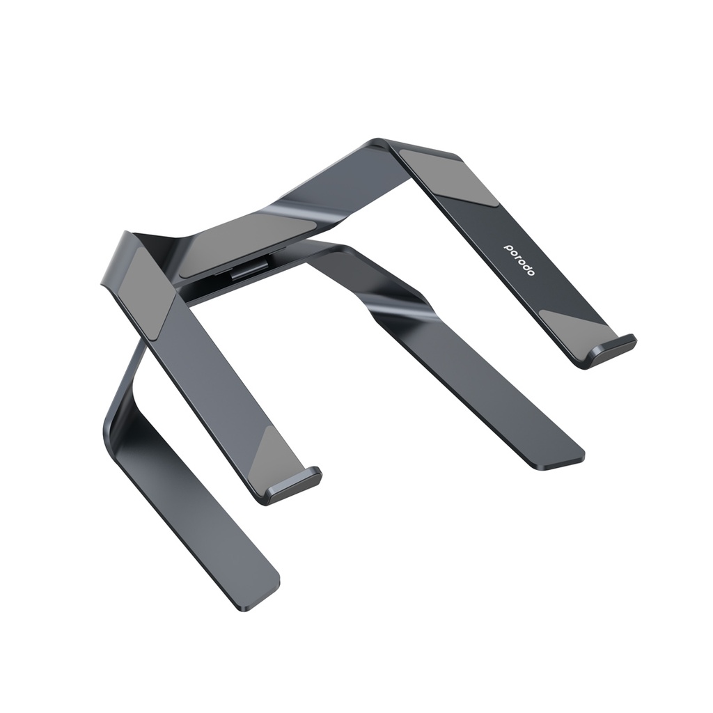 PORODO ERGONOMIC LAPTOP STAND ADJUSTABLE PATENTED DESIGN GRAY - Image 2