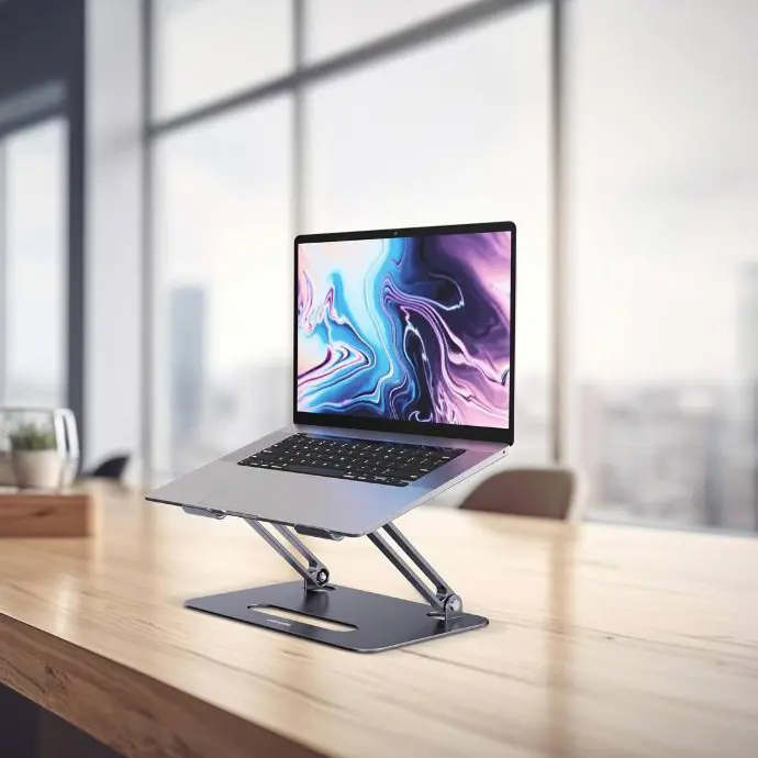 Porodo Adjustable Laptop Stand with Dual Cooling Fan - Image 2