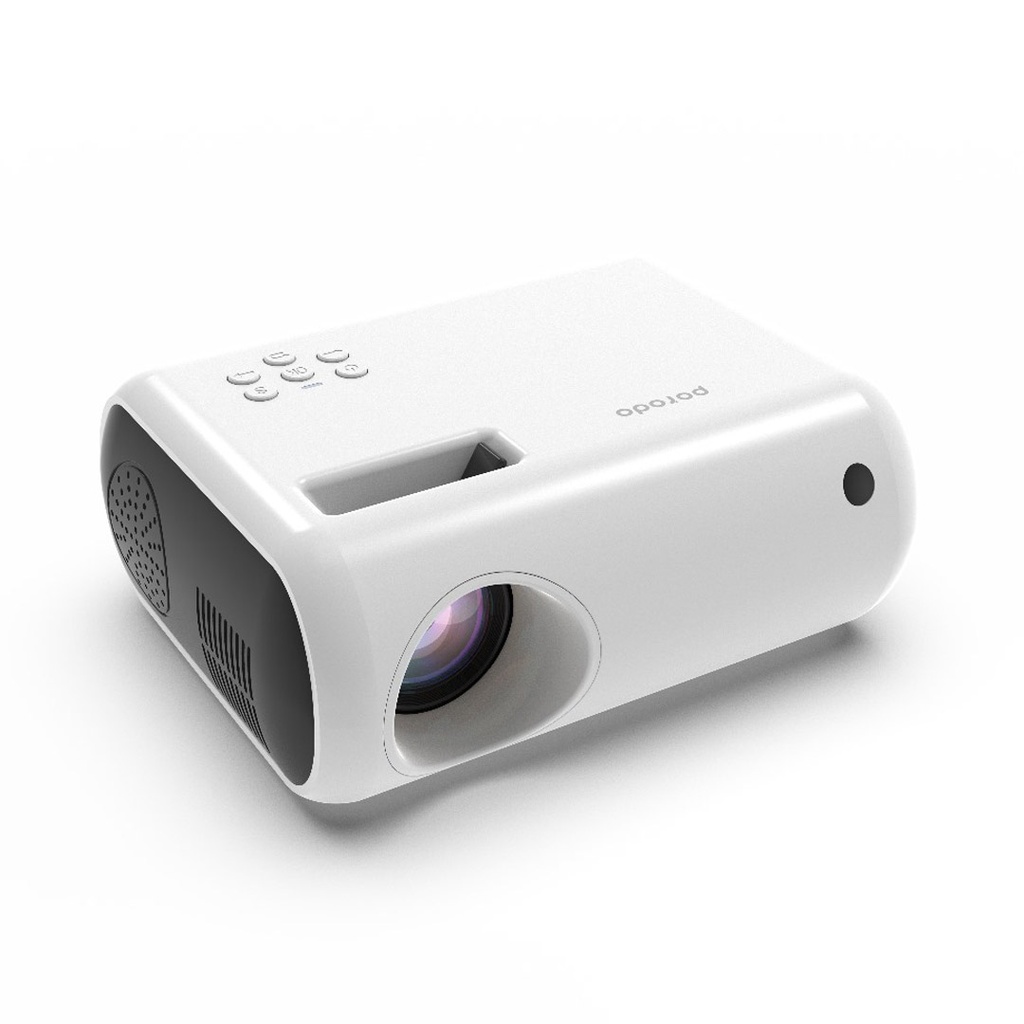 PORODO LIFESTYLE COMPACT HOME PROJECTOR 1080P WHITE PD-LSMPRJ-WH - Image 2