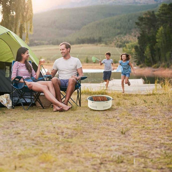 PORODO LIFESTYLE MINI PORTABLE CHARCOAL GRILL ADVENTURE MADE EASY PD-LCMORG-LTBR - Image 2