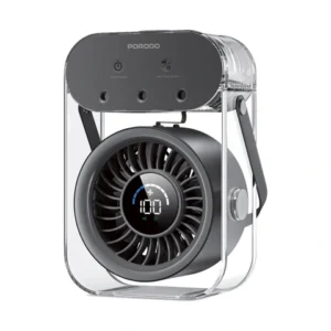 PORODO CHILLO AQUA PORTABLE MIST FAN WITH 500ML LARGE WATER TABK BLACK PDLFSTZH26BK