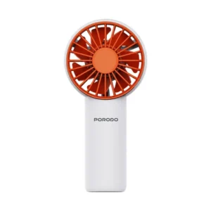 PORODO CHILLO RECHARGEABLE HANDY FAN WHITE ORANGE PDLFSTF93WH