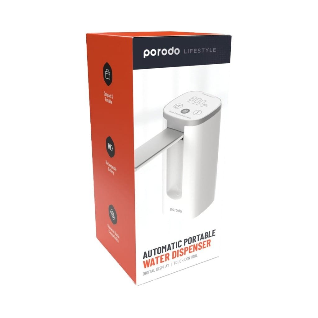 PORODO LIFESTYLE AUTOMATIC PORTABLE WATER DISPENSER WHITE PD-LFMWDD-WH - Image 2