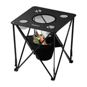 PORODO LIFESTYLE OUTDOOR COMPANION FOLDABLE CAMPING TABLE BLACK PDRS2355BK