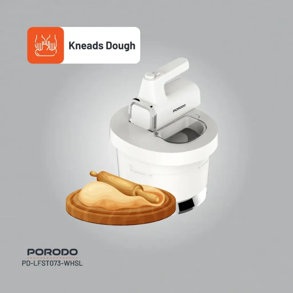 PORODO LIFESTYLE SPILL PROOF DUAL MODE MIXER WHITE SILVER PD-LFST073-WHSL - Image 9