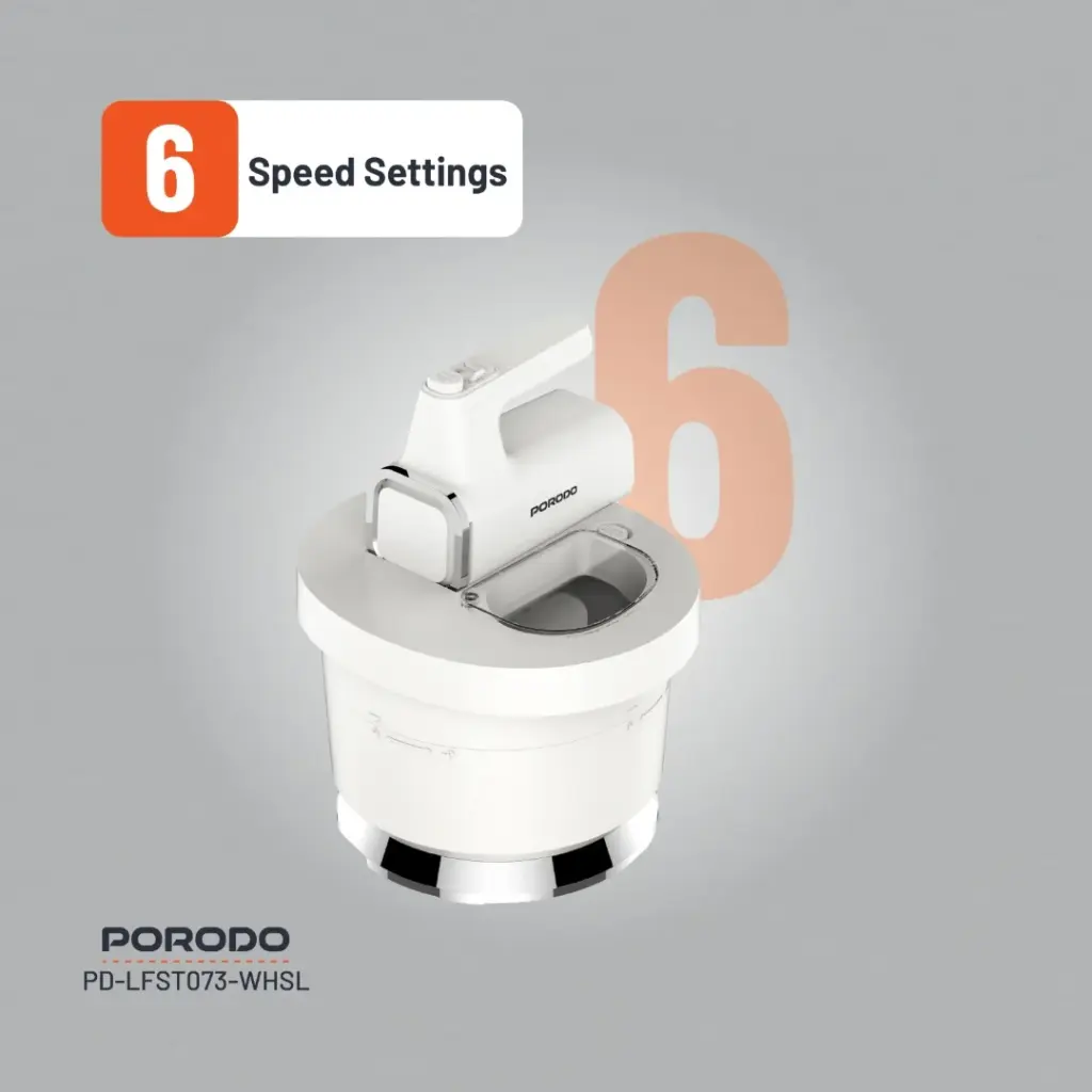 PORODO LIFESTYLE SPILL PROOF DUAL MODE MIXER WHITE SILVER PD-LFST073-WHSL - Image 5
