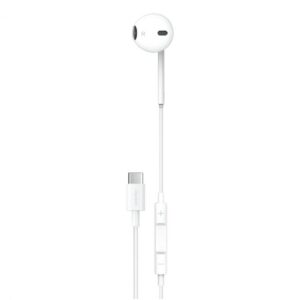 PORODO MONO EARPHONE WITH TYPE C CONNECTOR WHITE PD-CMNEP-WH