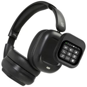 PORODO SOUNDTEC TOUCH WAVE ANC HEADPHONE WITH DETACHABLE TOUCH SCREEN BLACK PDJYBN618BK